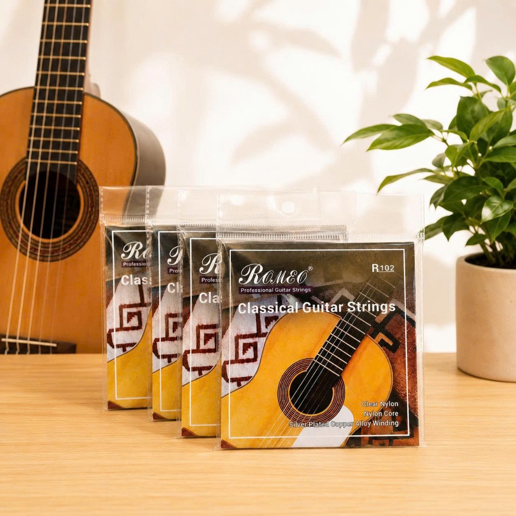 Bộ 6 dây đàn guitar Classic (Dây nilon) Romeo R102N