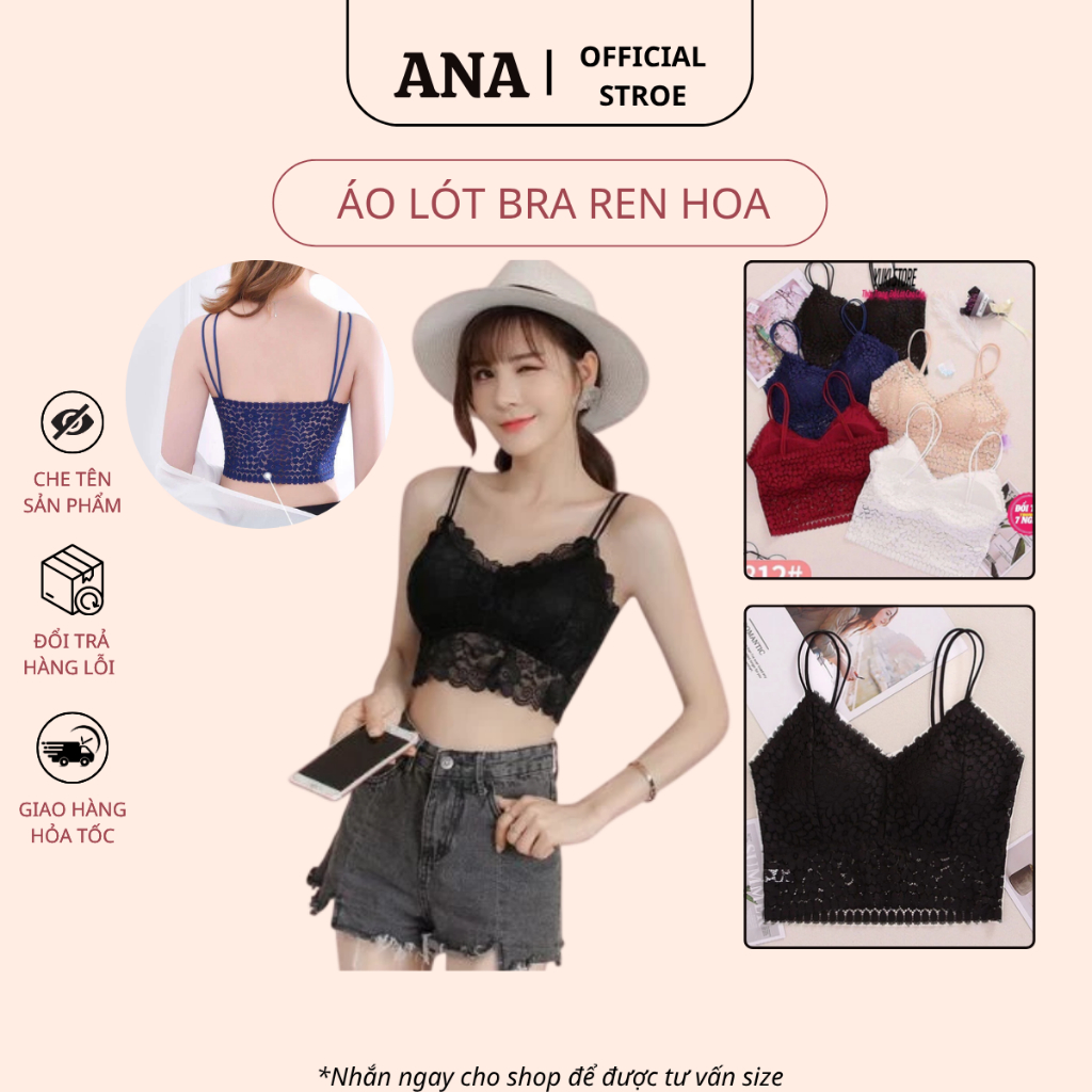 Áo Lót Bra Ren Hoa Yuki Store 2 Dây Chất Đẹp 8812