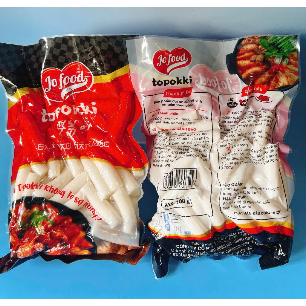 Bánh Gạo topokki Jofood_ nấu lẩu topokki,....tùy chọn
