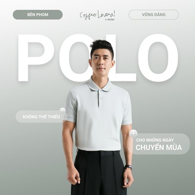 Áo Polo Nam Tay Ngắn Vải S.Café Bo Cổ Gân Form Fitted - Routine 10S25POL028