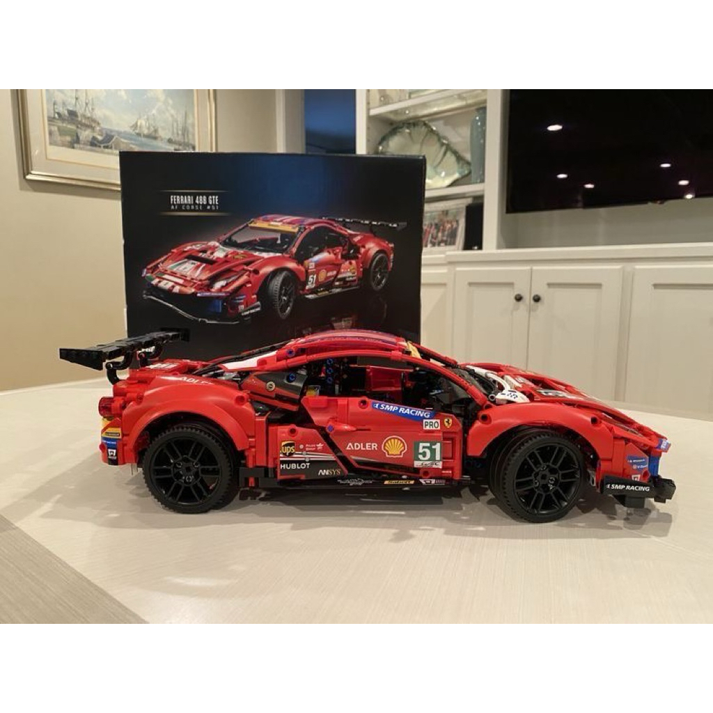 Mô hình lắp ráp Siêu xe Technic Ferrari 488 GTE AF Corse Tỷ lệ 1:10 gồm 1642pcs
