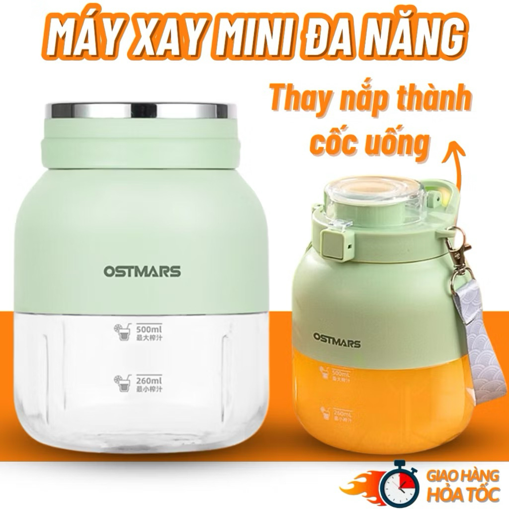 Máy xay sinh tố mini đa năng OSTMARS , máy xay sinh tố cầm tay OSTMARS,máy xay Sinh Tố Hoa Quả tiện 