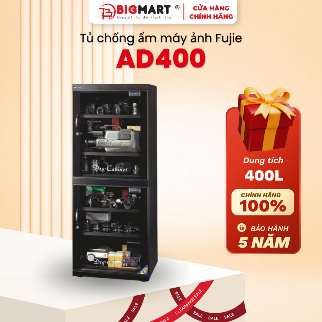 Tủ chống ẩm máy ảnh 400L Fujie AD400