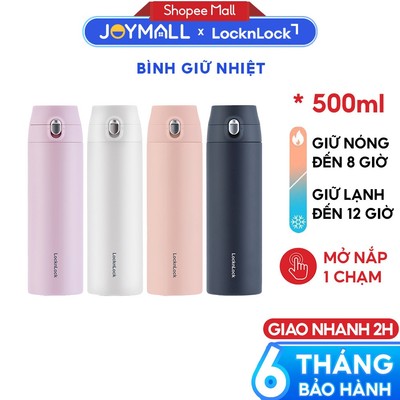 Bình Giữ Nhiệt Inox LocknLock Featherlight LHC3257 500ml, Hàng Chính Hãng, Thép Không Gỉ - JoyMall