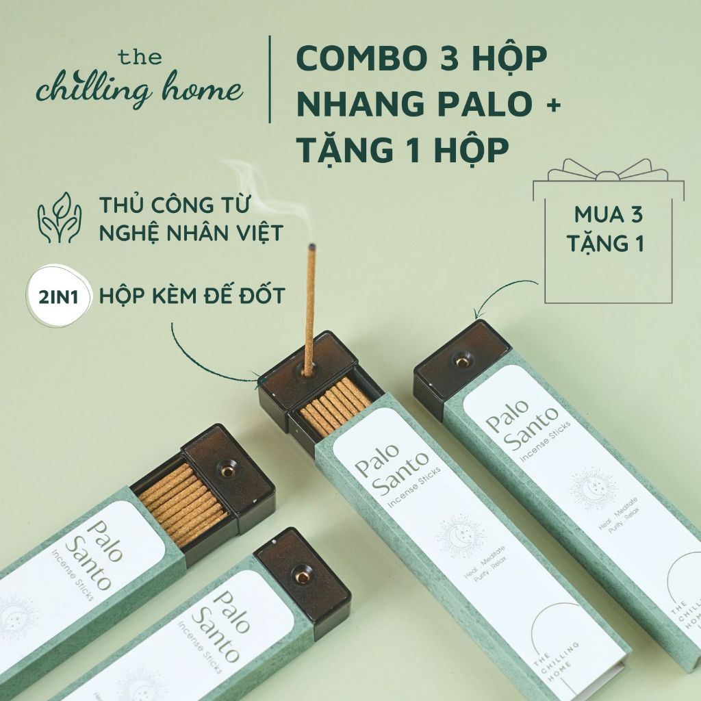 Combo 3 Hộp Nhang Palo Tặng Thêm 1 Hộp (Tổng 4 Hộp)