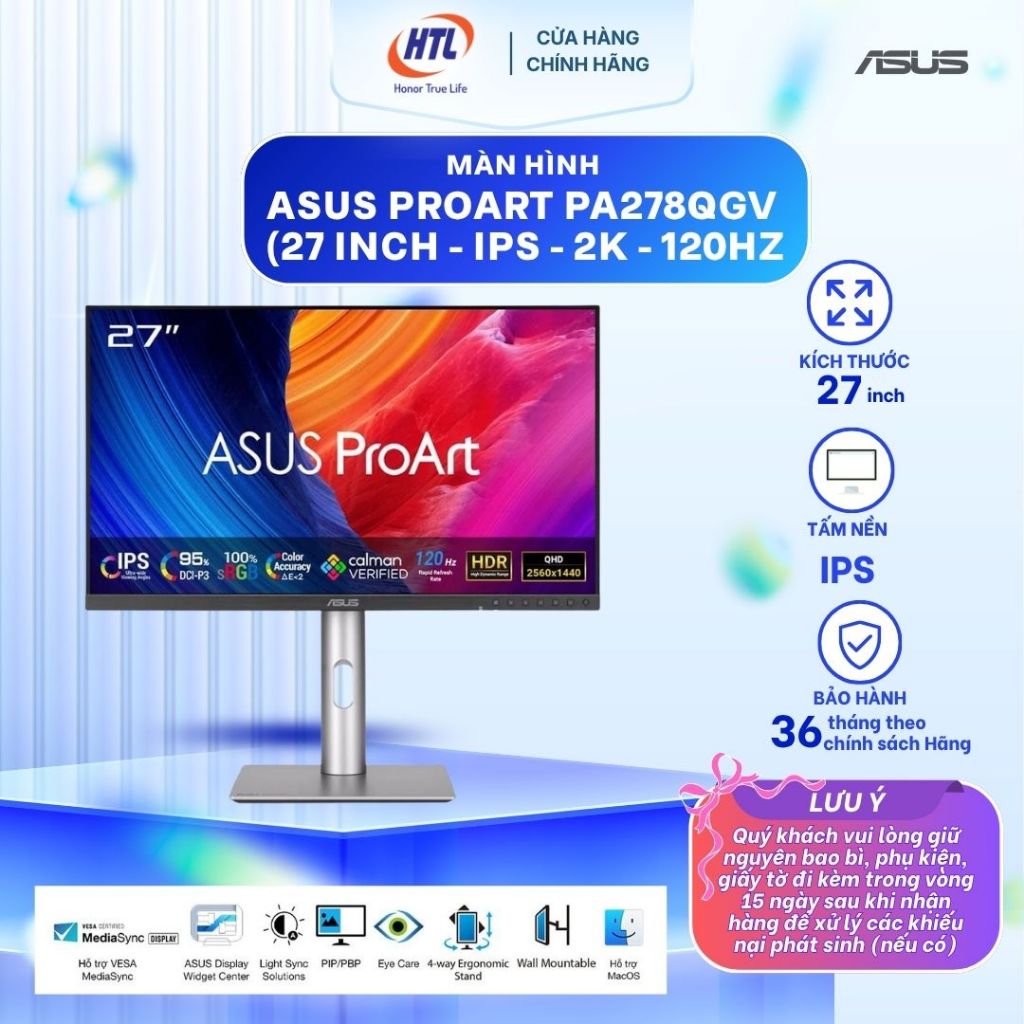 Màn hình ASUS LCD model PA278QGV (HÀNG CHÍNH HÃNG)