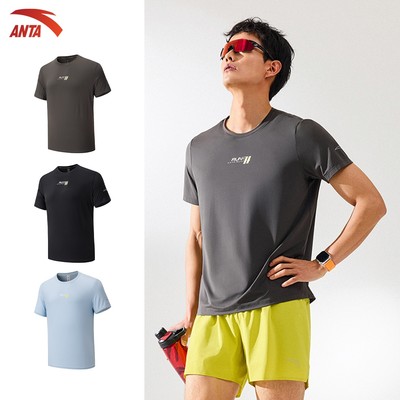 Áo thun ngắn tay nam thể thao chạy bộ tập gym chơi cầu lông tennis pickleball thoáng khí Thời trang  Anta 1526B5112