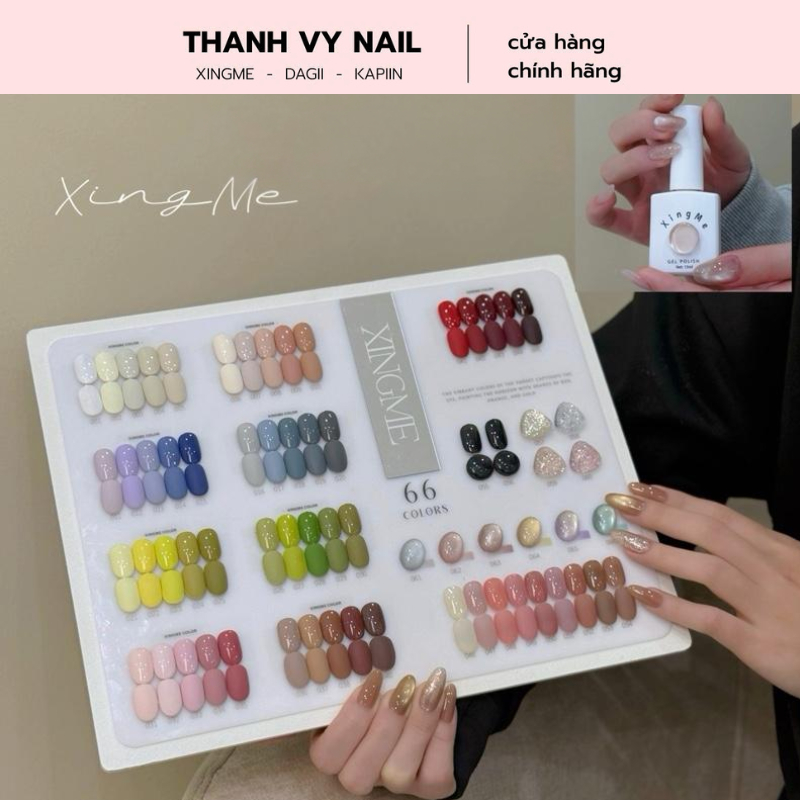 Combo sơn gel XINGME 66 màu , sơn gel đục, sơn thạch, sơn nhũ, sơn mắt mèo