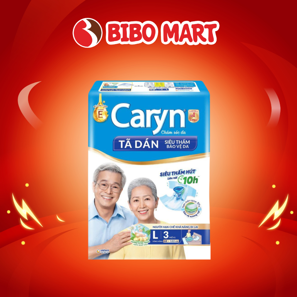 [MALL] Tã Dán Người Lớn Caryn L3 Tã Cho Người Hạn Chế Đi Lại Thấm Hút Tốt - Bibo Mart