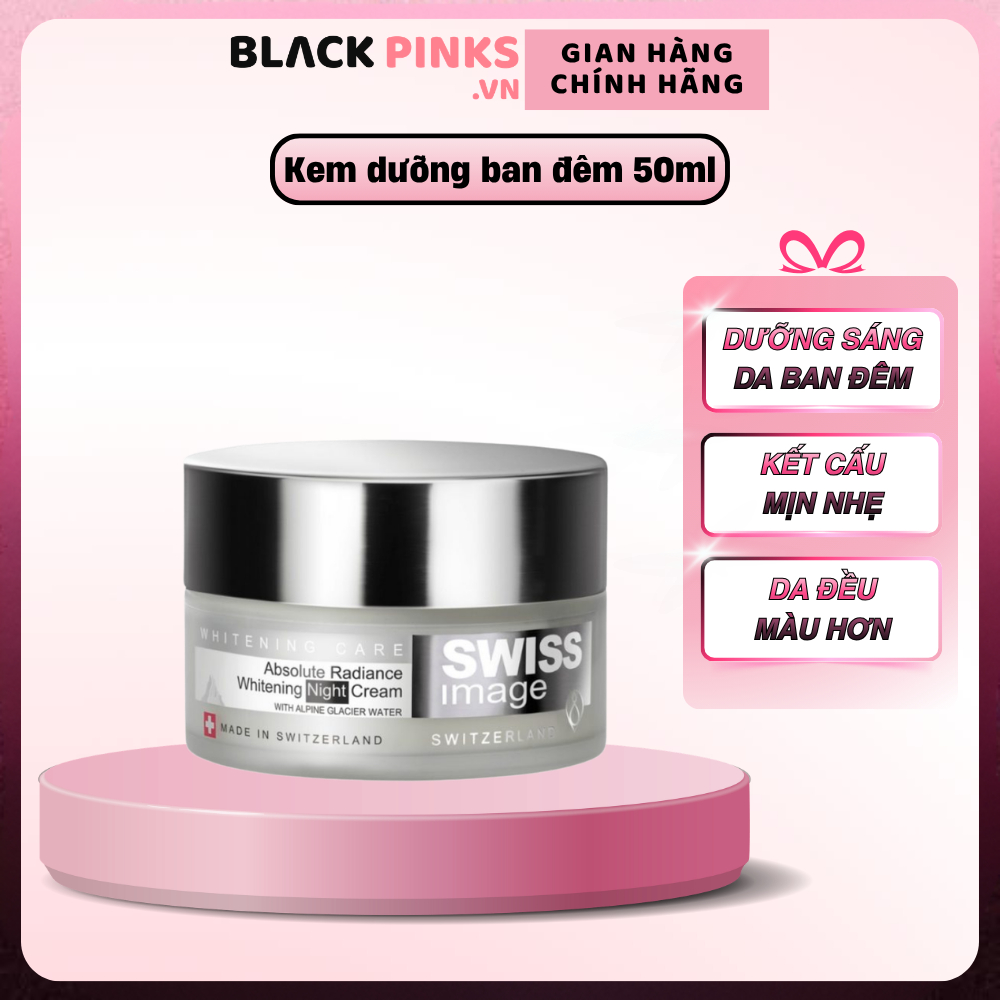 Kem dưỡng ban đêm Swiss Image trắng sáng, đều màu da 50ml