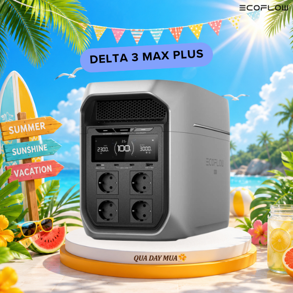 Trạm Năng Lượng Di Động Ecoflow Delta 3 Max Plus | 2048Wh 3000W | Portable Power Station