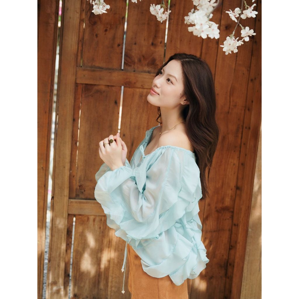 Áo voan lụa Amelie -  xanh mint - Oceanalondon | BigBuy360 - bigbuy360.vn