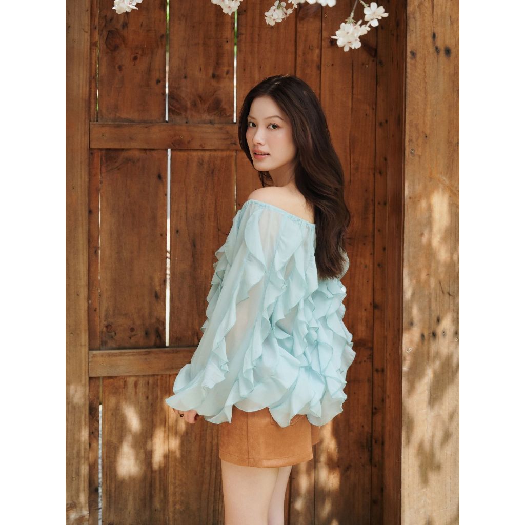 Áo voan lụa Amelie -  xanh mint - Oceanalondon | BigBuy360 - bigbuy360.vn