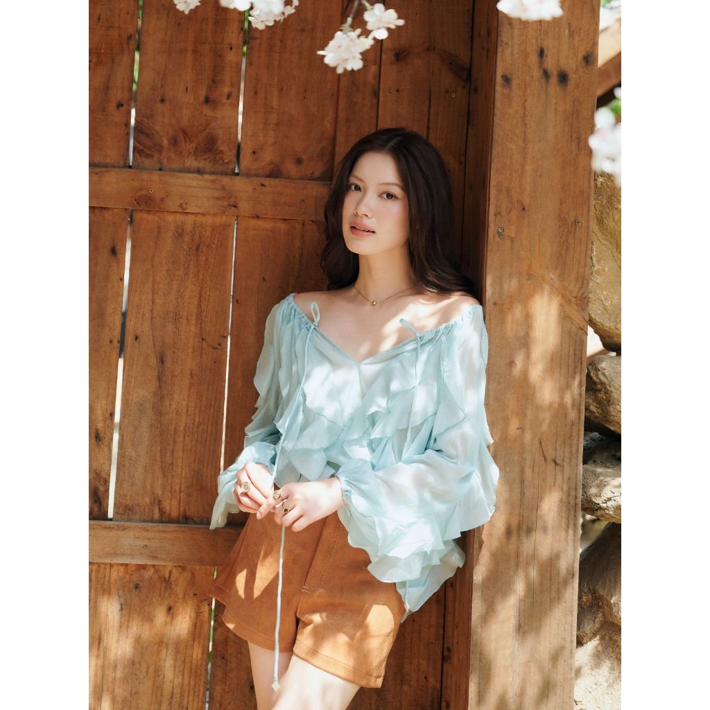 Áo voan lụa Amelie -  xanh mint - Oceanalondon | BigBuy360 - bigbuy360.vn