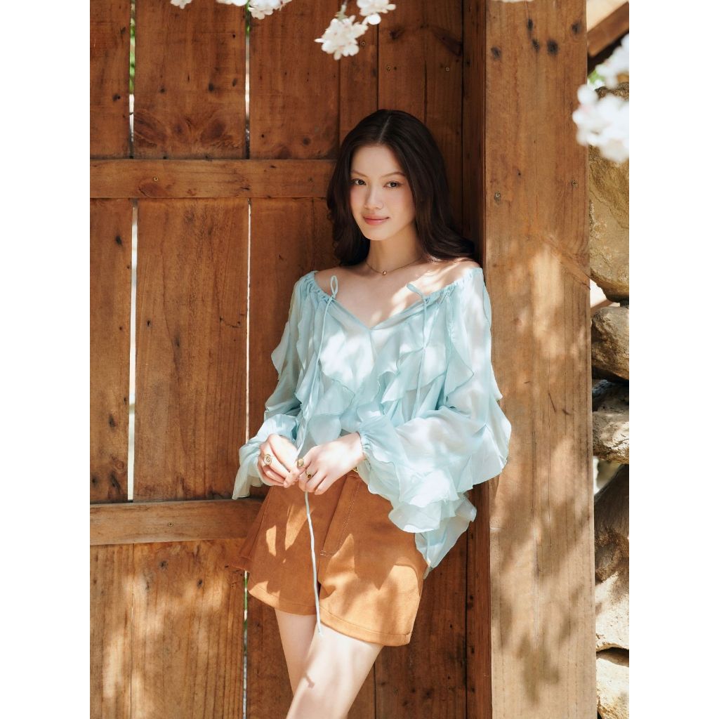 Áo voan lụa Amelie -  xanh mint - Oceanalondon | BigBuy360 - bigbuy360.vn