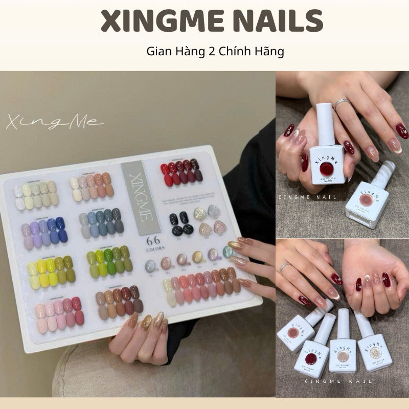 Sơn gel XINGME combo 66 chai , sơn gel đục, sơn thạch, sơn nhũ, sơn mắt mèo