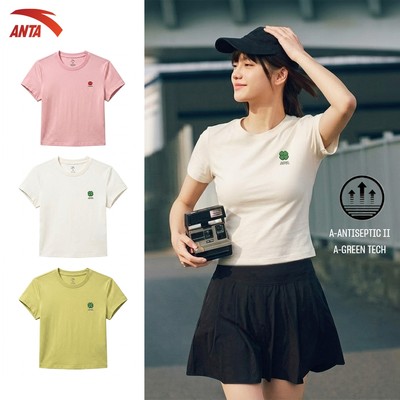 ANTA Áo Thun Nữ Thời Trang Thể Thao Áo Thun nữ thoái mái life style  9625B8105