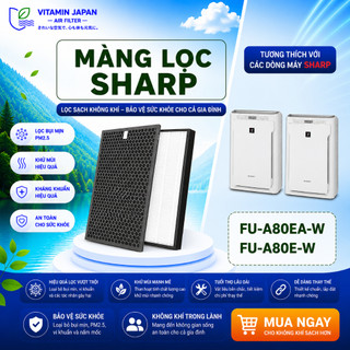 Màng Lọc Không Khí Thay Thế Mã: FZ-A80SFE, FU-A80EA-W, FU-A80E-W,... Màng Lọc Than, Màng Lọc Hepa