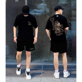 Áo Phông MLB Nam Nữ 100% cotton định lượng 260gsm mềm mại, thoáng mát - LA GẤU NÂU