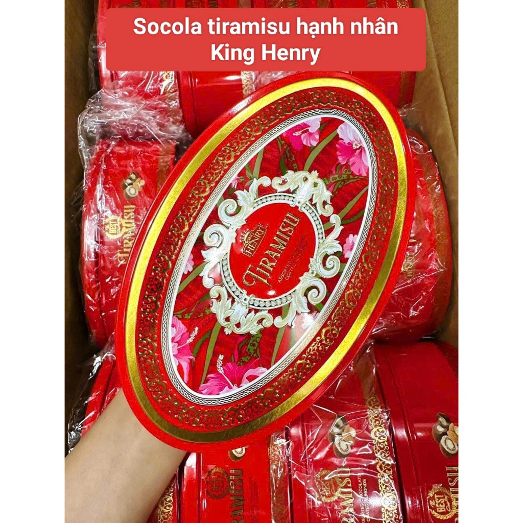 Combo 2 Hộp socola hạnh nhân King Henry Tiramisu 100gr (giao màu ngẫu nhiên)