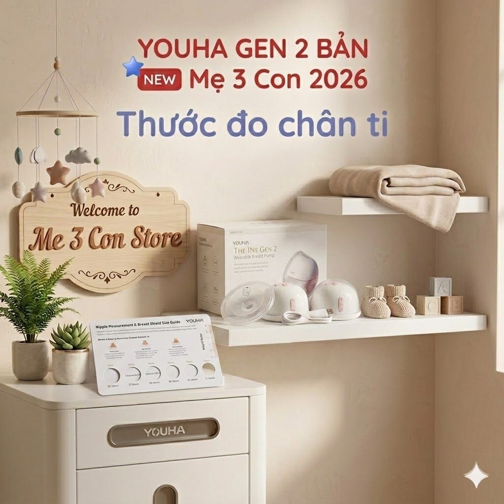 MẪU MỚI 2025 GEN 2 Máy hút sữa ko dây Youha Gen 2