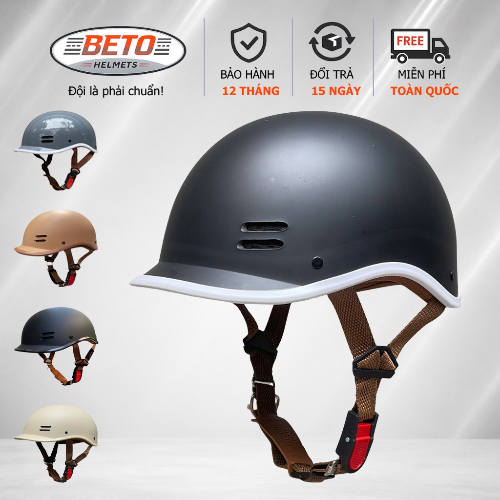 Mũ bảo hiểm Cá Heo CRB Helmets có lỗ thông gió thời trang dễ thương cho nam nữ, Freesize (55-59cm)