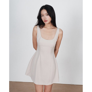 OLALASTUDIO Đầm ngắn cổ vuông không tay - Caleb Mini Dress