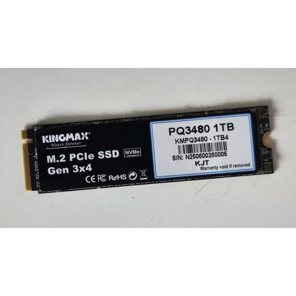 SSD Kingmax 1 TB M.2 NVMe - Đọc: 5000 MB/s - Ghi: 2500 MB/s