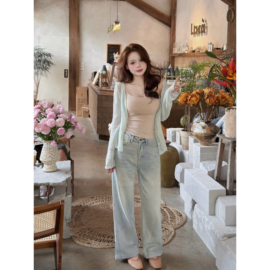 [Hàng chuẩn QC - sẵn ship luôn] Áo khoác ngoài - áo cardigan len đan mỏng mặc hè thu | BigBuy360 - bigbuy360.vn