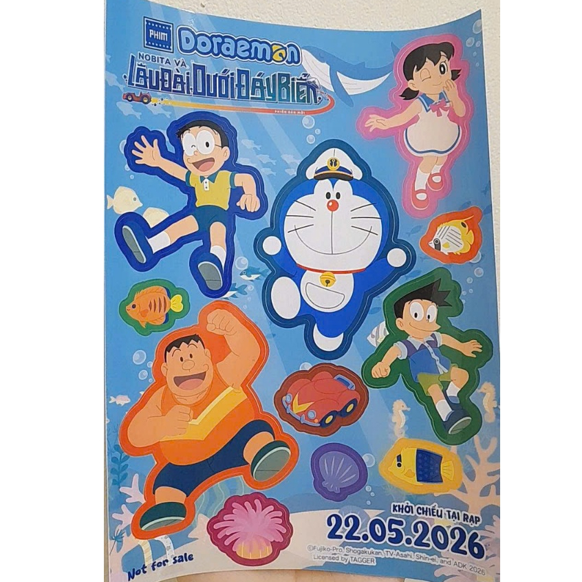 Sticker Doraemon Movie 45 (2026) – Nobita Và Cuộc Phiêu Lưu Dưới Đáy Biển 2026