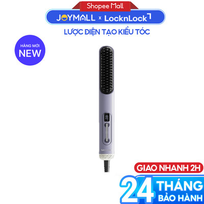 Lược Điện Tạo Kiểu Tóc LocknLock Hair Styling Brush ENA223PUP 43W, Hàng Chính Hãng, Màu Tím -JoyMall