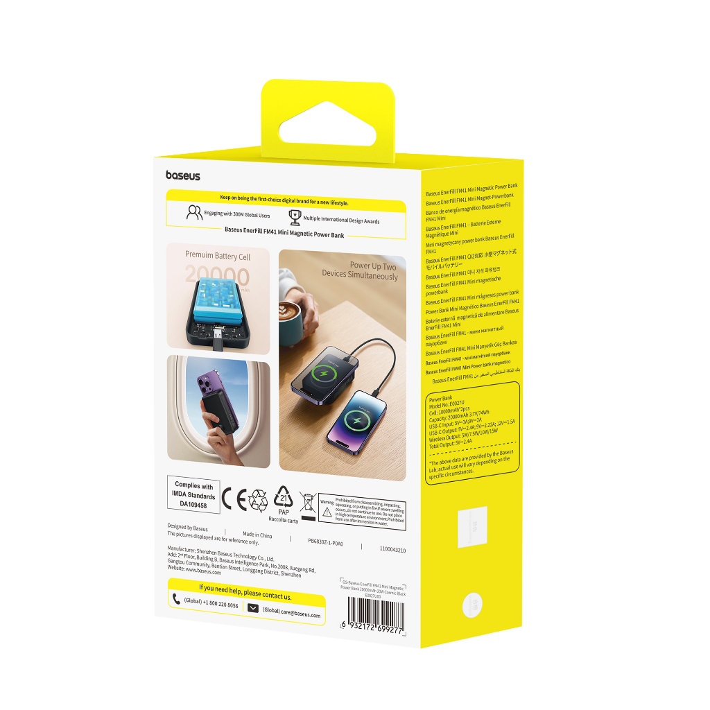 Sạc Dự Phòng Baseus EnerFill FM41 20000mAh 20W Từ Tính Mini - Sạc Nhanh Cho "Quả Táo", Hút Chắc, Combo Kèm Cáp Type C· | BigBuy360 - bigbuy360.vn
