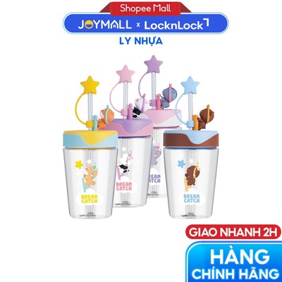 Ly Nhựa LocknLock Dream Catcher ABF779 520ml, Hàng Chính Hãng, Có Nắp Đậy Và Ống Hút - JoyMall