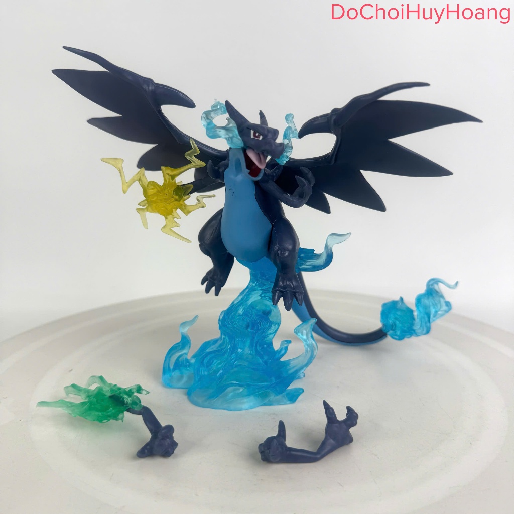 Đồ chơi tượng POKEMON Lizardon Mega X Mega Charizard X 15cm
