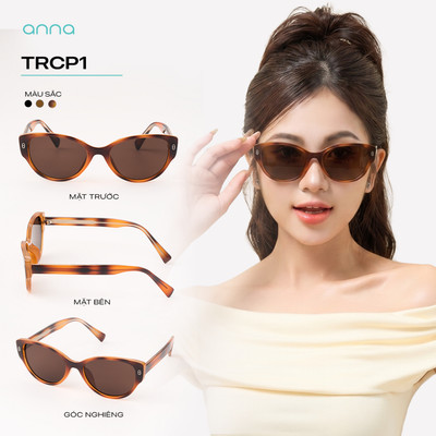 Kính râm thời trang ANNA dáng mắt mèo tròng chống chói và tia UV trendy TRCP1