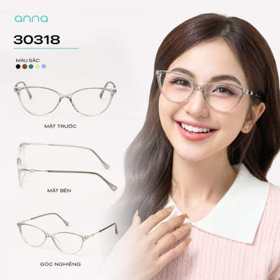 Kính mắt thời trang nữ ANNA chất liệu nhựa dáng mắt mèo cá tính trendy 30318