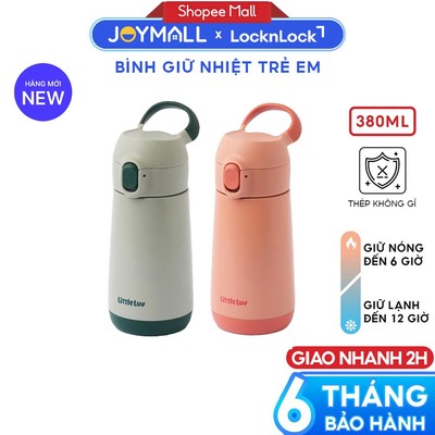 Bình Giữ Nhiệt Trẻ Em LocknLock Little Luv Switch Cap Tumbler LHC918 380ml, Hàng Chính Hãng -JoyMall