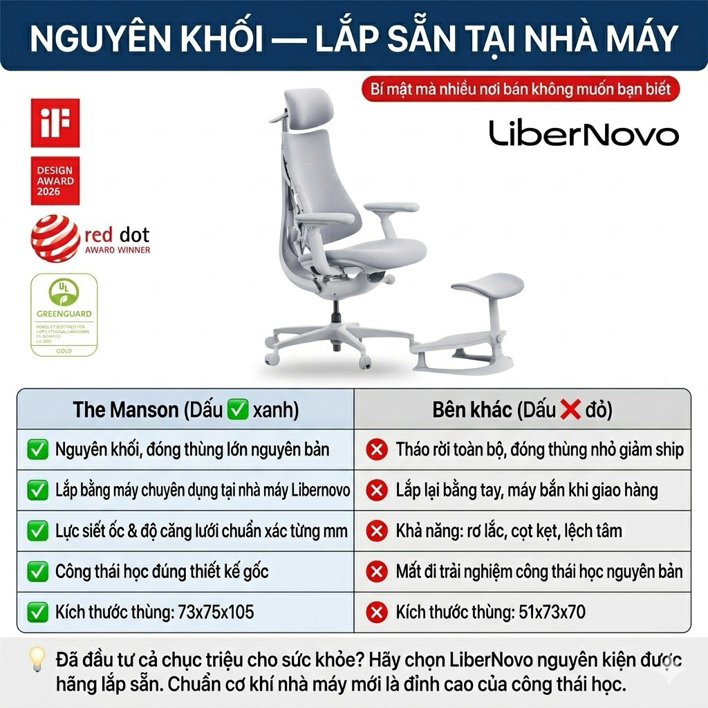 [Hoả Tốc] Ghế Công Thái Học LiberNovo Omni Dynamic SE - Standard - Pro, Mâm 48cm, Bảo Hành 5 năm | BigBuy360 - bigbuy360.vn
