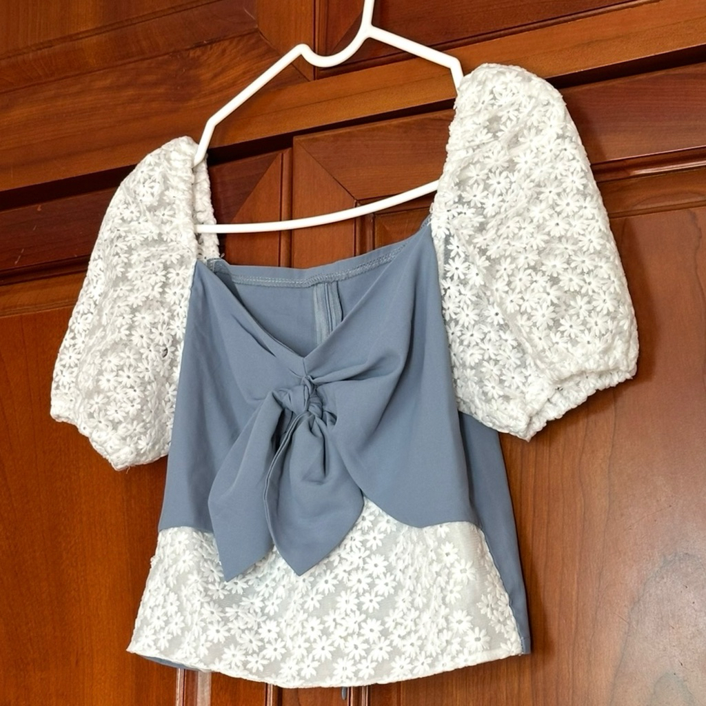 2hand Pass Thanh lý áo kiểu tay bồng nữ tính cute xinh thanh lí áo mùa hè blouse douyin mori style N