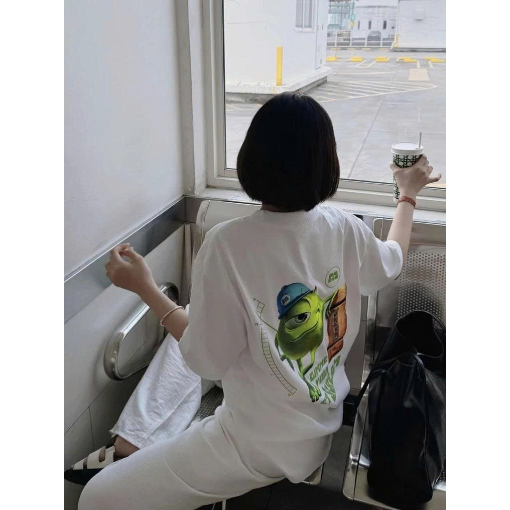 Áo Thun Monster  Mike Xanh best scream form rộng nam nữ chất cotton dày mịn - repsaigon