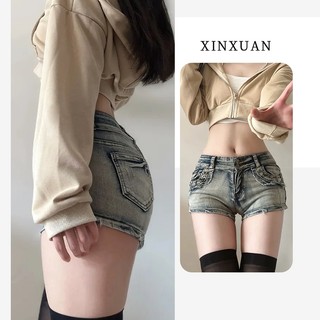 Quần short y2k nữ cạp trễ mẫu mới 2026, phong cách cổ điển kiểu mỹ, quần jean ngắn gợi cảm, tôn dáng