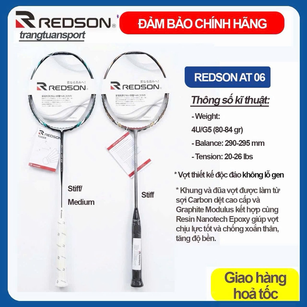Vợt cầu lông cao cấp Redson AT06- bản mới nhất- chính hãng