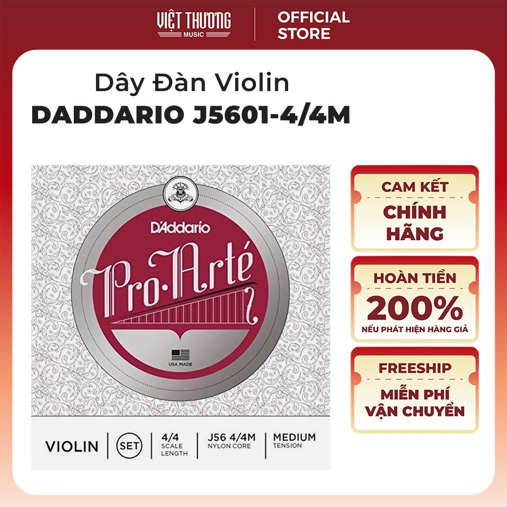 Dây Đàn Violin Chính Hãng DAddario J5601-4/4M Pro-Arte Single E String - Việt Thương Music
