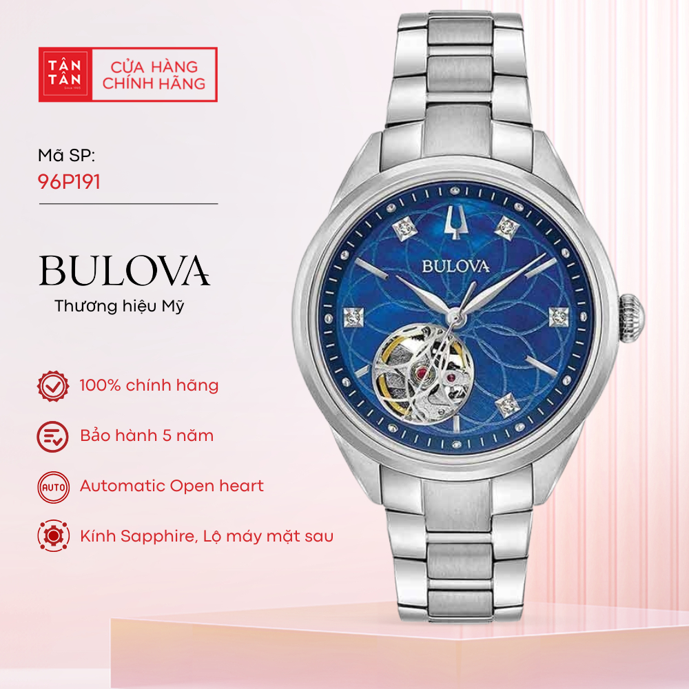 Đồng Hồ Nữ Bulova Sutton 96P191 Automatic 34mm - Đồng Hồ Tân Tân