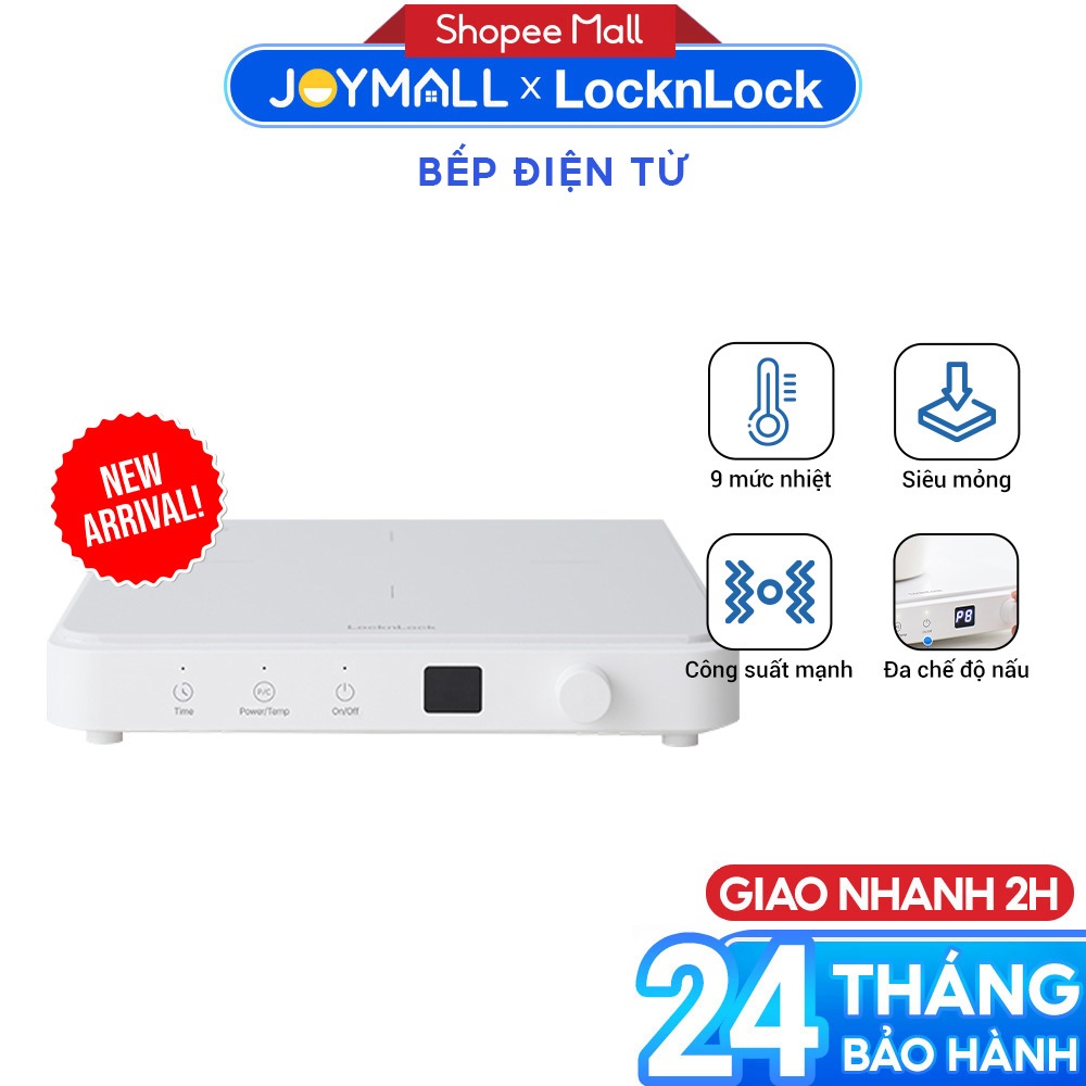 Bếp Điện Từ LocknLock Bianco EJI146WHT, Hàng Chính Hãng, Đa Chế Độ Nấu, Thiết Kế Siêu Mỏng - JoyMall