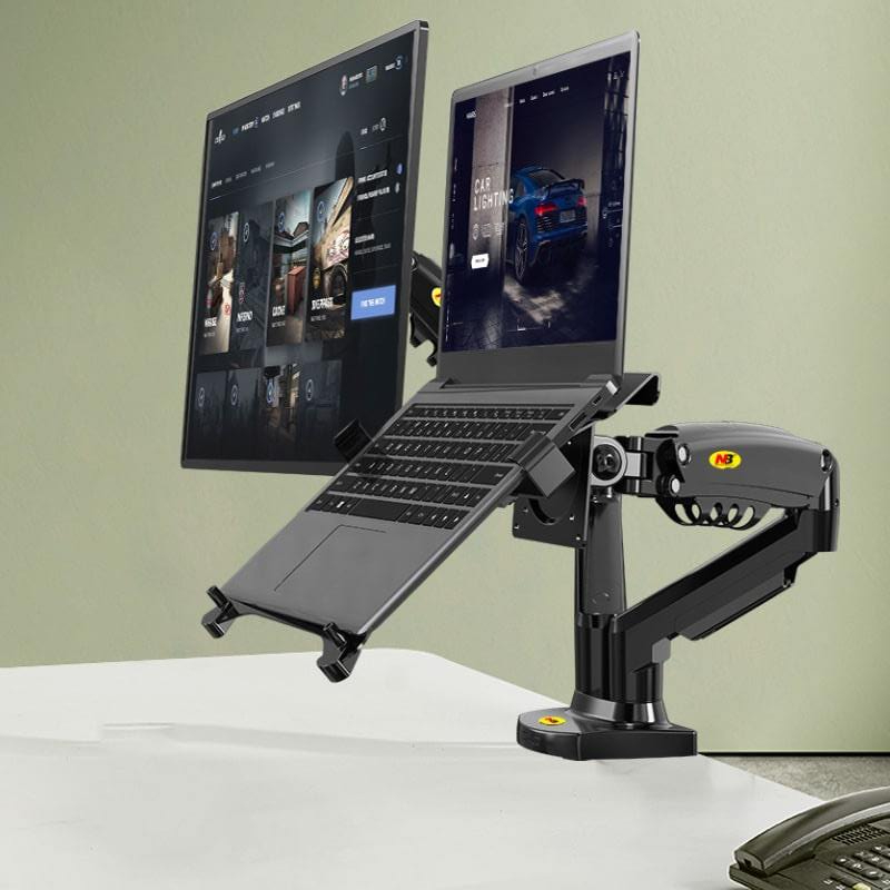 [COMBO] NB F160 + FP2 / GIÁ TREO MÀN HÌNH MÁY TÍNH 17''- 30'' Inch + KẸP LAPTOP 10''- 17'' Inch Moni