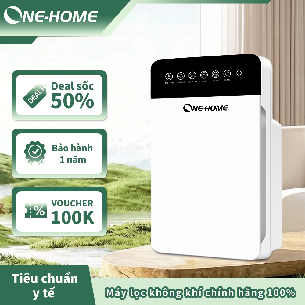 Máy Lọc Không Khí ONE-HOME K2 -Tạo Rào Chắn Sức Khỏe Cho Gia Đình, Hiệu Quả Loại Bỏ Vi Khuẩn, Bụi & Lông Thú Cưng