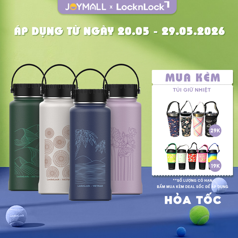 Bình giữ nhiệt LocknLock Riga 897ml LHC4160, Hàng chính hãng, phiên bản quốc tế, Việt Nam - JoyMall