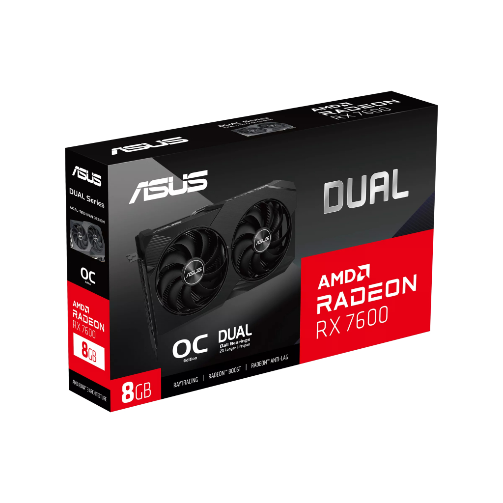VGA CARD MÀN HÌNH Asus DUAL RX 7600 8GB EVO OC - CHÍNH HÃNG BẢO HÀNH 3 NĂM