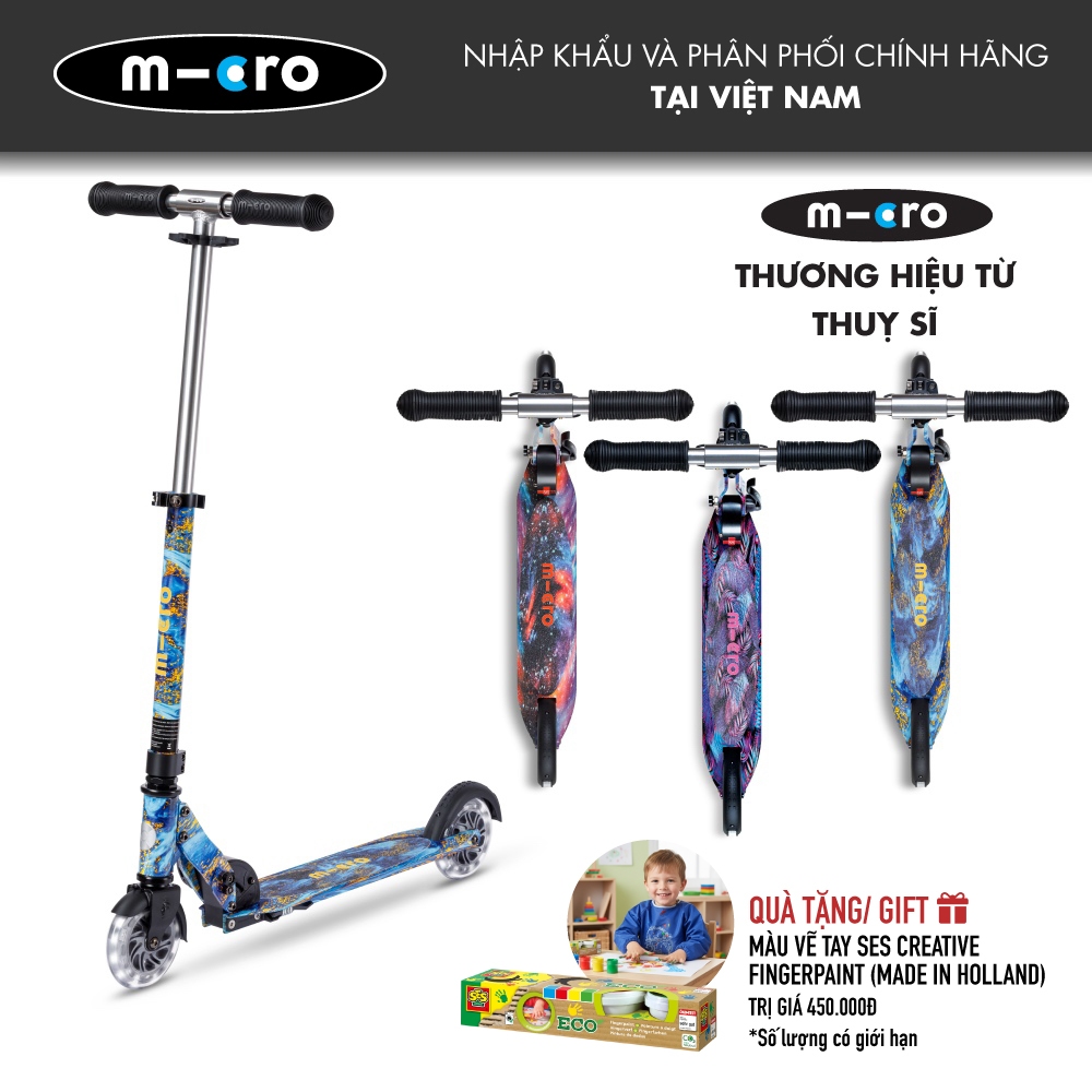 Xe scooter Micro Sprite LED Art Collection - Bánh LED phát sáng - Phân phối chính hãng Ann House